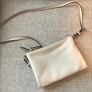 Cream satchel purse